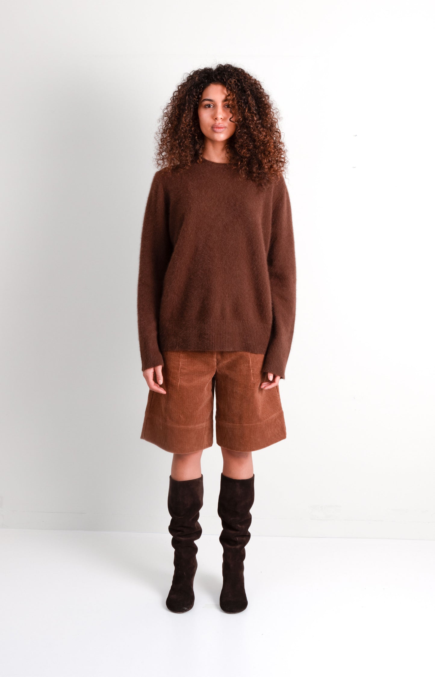 Merino long wide turtleneck