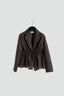 Heavy wool blazer with drawstring - NEW