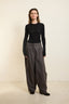 Tailored wool barrel pants - NEW