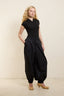 Tailored Core Wide leg pants with elastic waist - stirrup