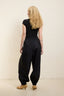 Tailored Core Wide leg pants with elastic waist - stirrup