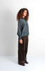 Silk cotton blouse w/ collar - NEW