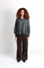 Silk cotton blouse w/ collar - NEW