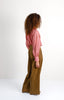 Silk cotton blouse w/ collar - NEW