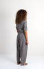 Linen blouse with rounded collar - NEW