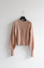 Brushed cashmohair petit crewneck