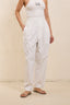 White Striped OV Pants