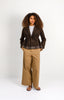 Heavy wool blazer with drawstring - NEW
