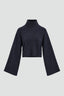 Merino Cropped Turtleneck Sweater