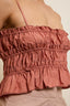 Poplin ruffled elastic top