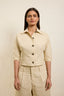 Poplin cropped shirt