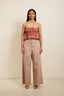 Poplin ruffled elastic top