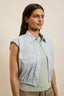 Poplin sleeveless shirt