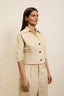 Poplin cropped shirt