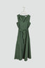 Poplin sleeveless dress - Green